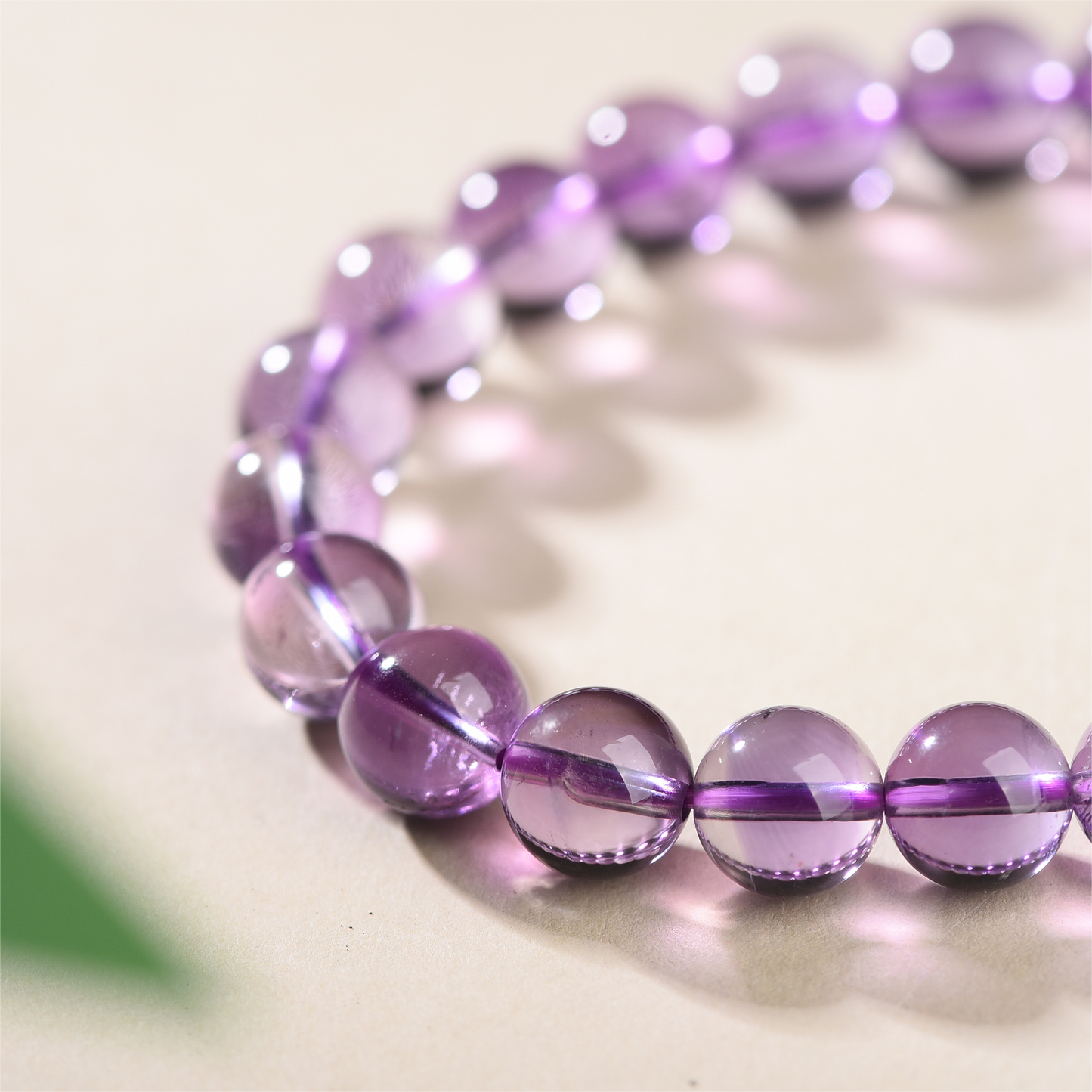 "Violet Enigma"-Natural Brazilian Amethyst Stretch Bracelet