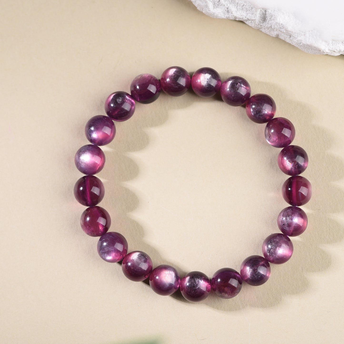 "Twilight Murmur"-Natural Purple Lepidolite Stretch Bracelet