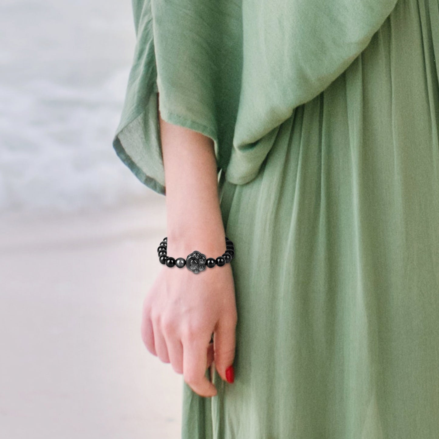 Money Attraction Cat Bracelet - Perfect Gifts For Women (Obsidian Paw)