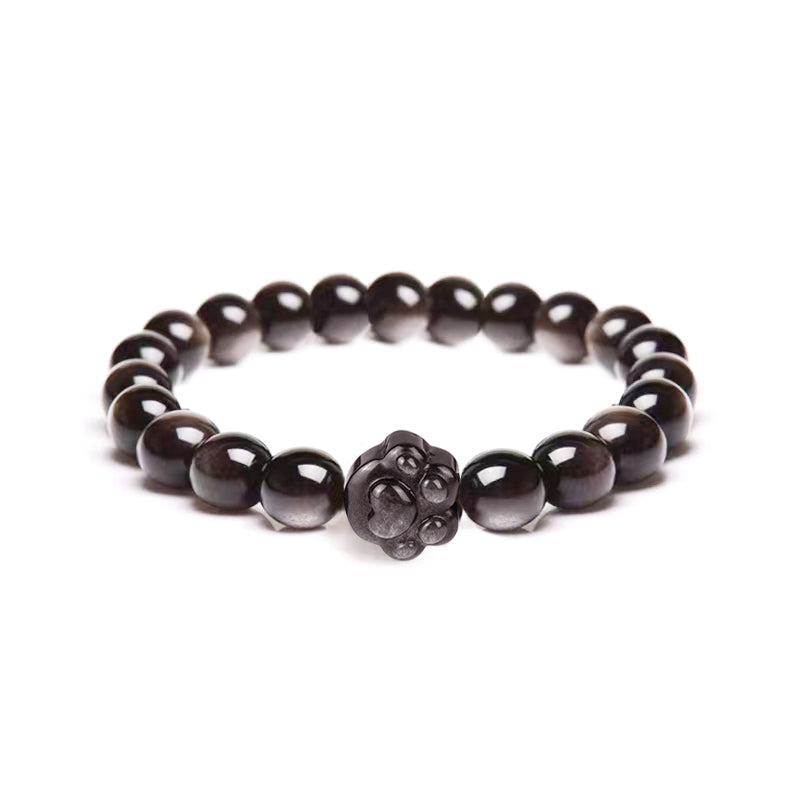 Money Attraction Cat Bracelet - Perfect Gifts For Women (Obsidian Paw)
