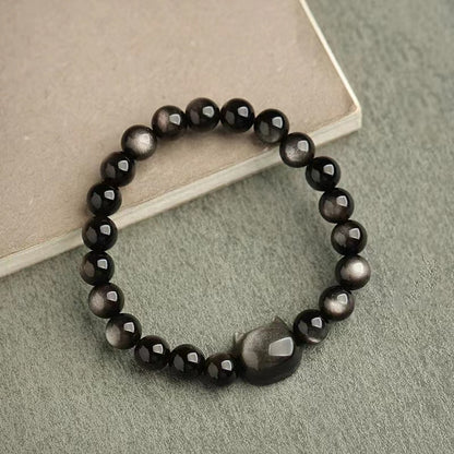 Money Attraction Cat Bracelet - Perfect Gifts For Women (Obsidian)