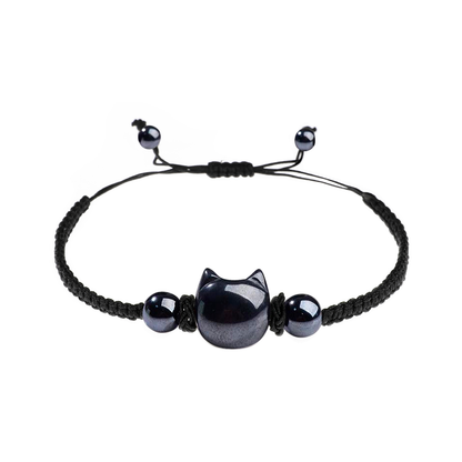Money Attraction Cat Bracelet - Perfect Gifts For Women (Hematite)