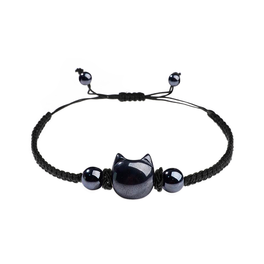 Money Attraction Cat Bracelet - Perfect Gifts For Women (Hematite)
