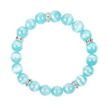 Sea Blue Cat's Eye Healing Bracelet - Serenity Collection