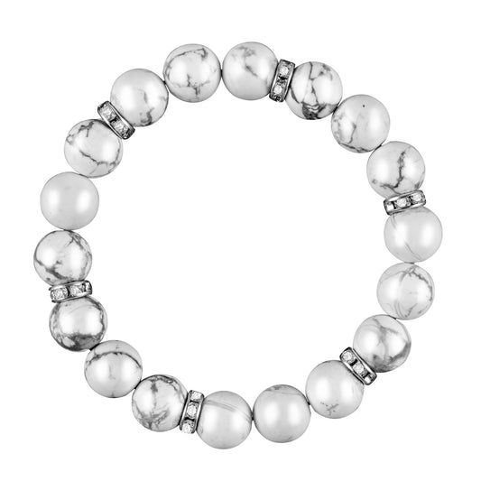 White Turquoise Healing Bracelet - Serene Skies Collection