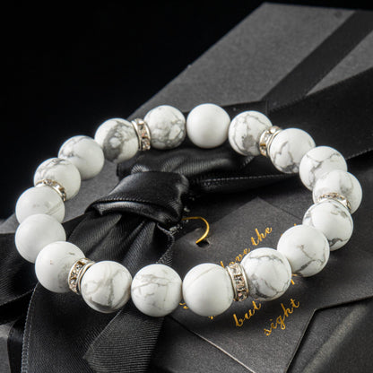 White Turquoise Healing Bracelet - Serene Skies Collection