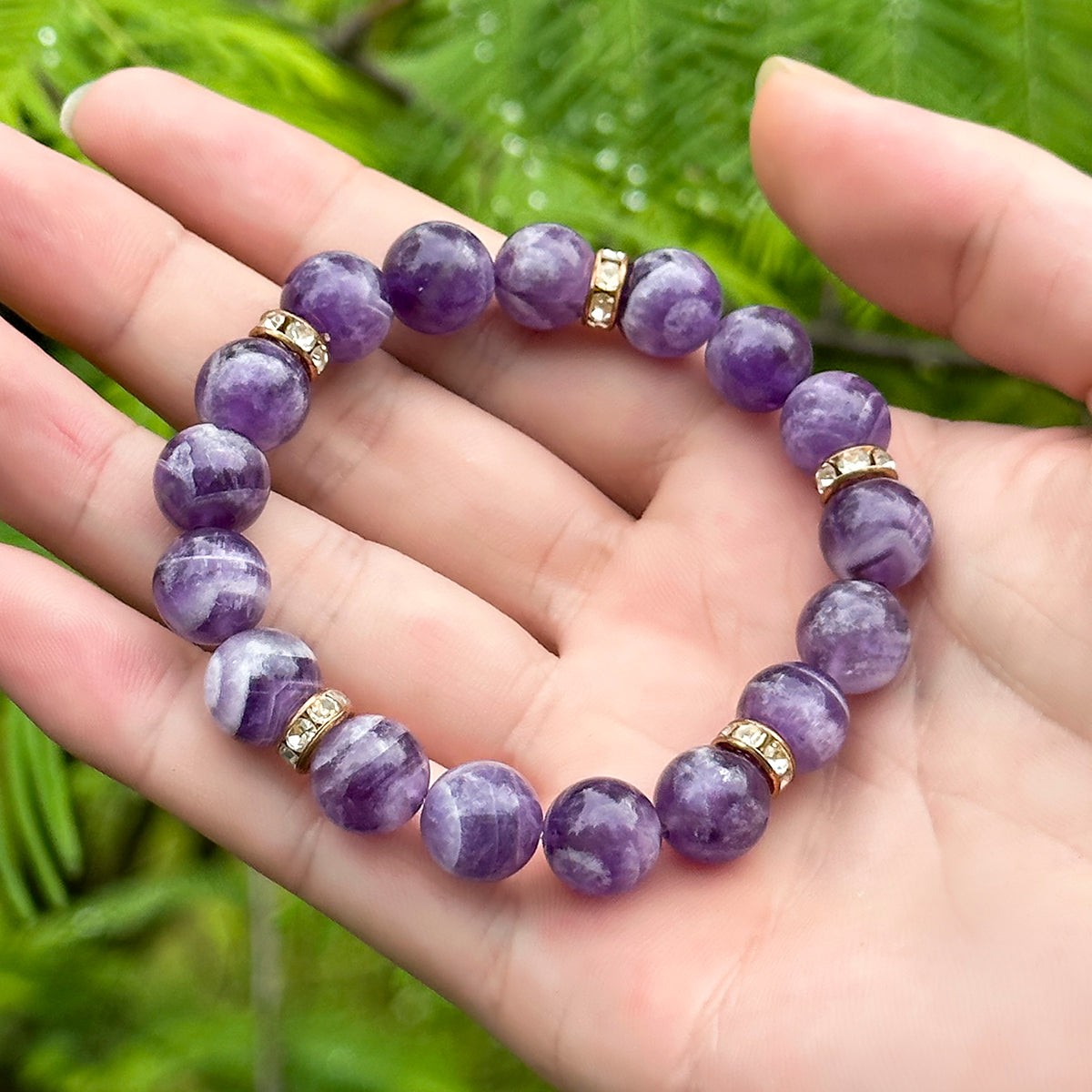 Amethyst Healing Bracelet - Serenity &amp; Clarity Collection