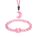 Pink Cat's Eye Fortune Set - Rose Moonlight Collection