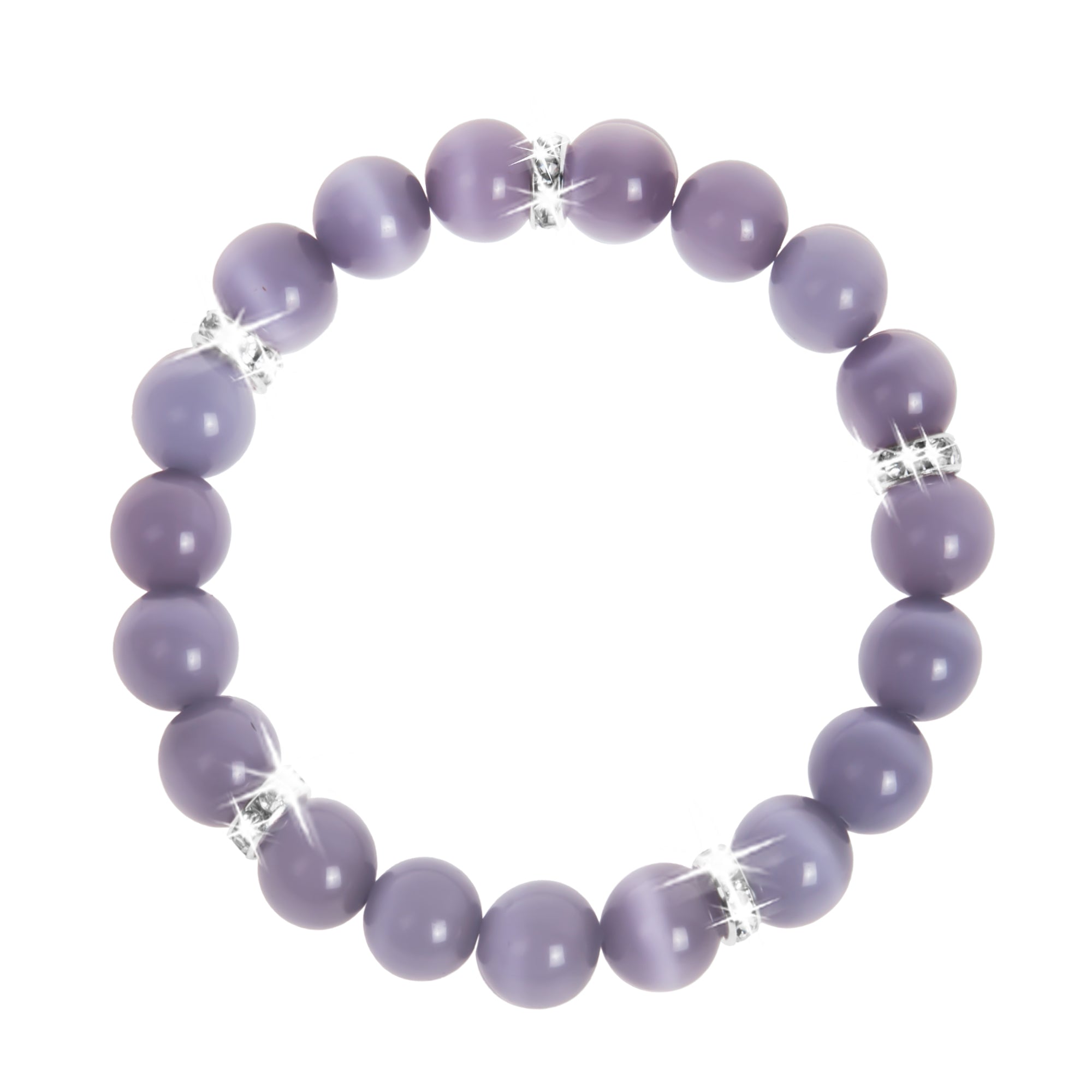 Lavender Cat's Eye Healing Bracelet - Spiritual Balance Collection