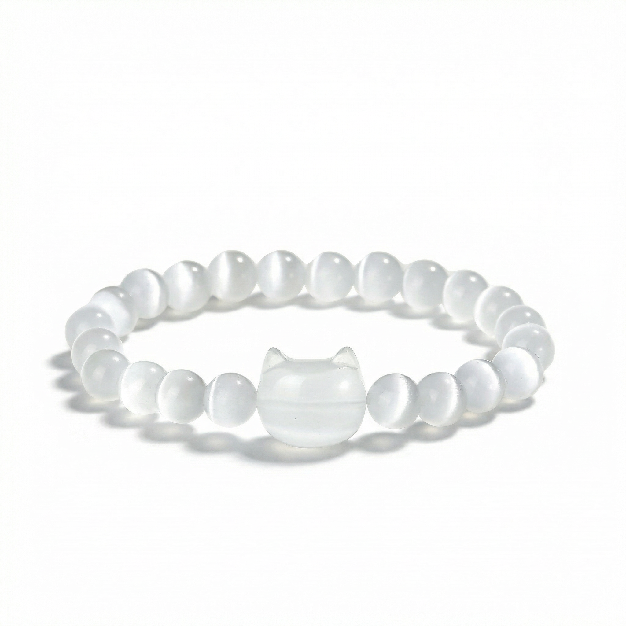 Money Attraction Cat Bracelet - Perfect Gifts For Women (White Cat Eye)