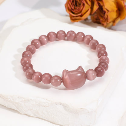 Money Attraction Cat Bracelet - Perfect Gifts For Women (Light Purple Cat Eye)