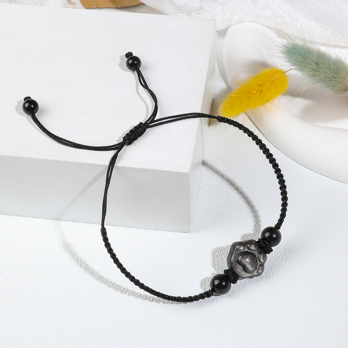 Money Attraction Cat Bracelet - Perfect Gifts For Women (Obsidian Paw)