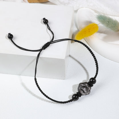 Money Attraction Cat Bracelet - Perfect Gifts For Women (Obsidian Paw)