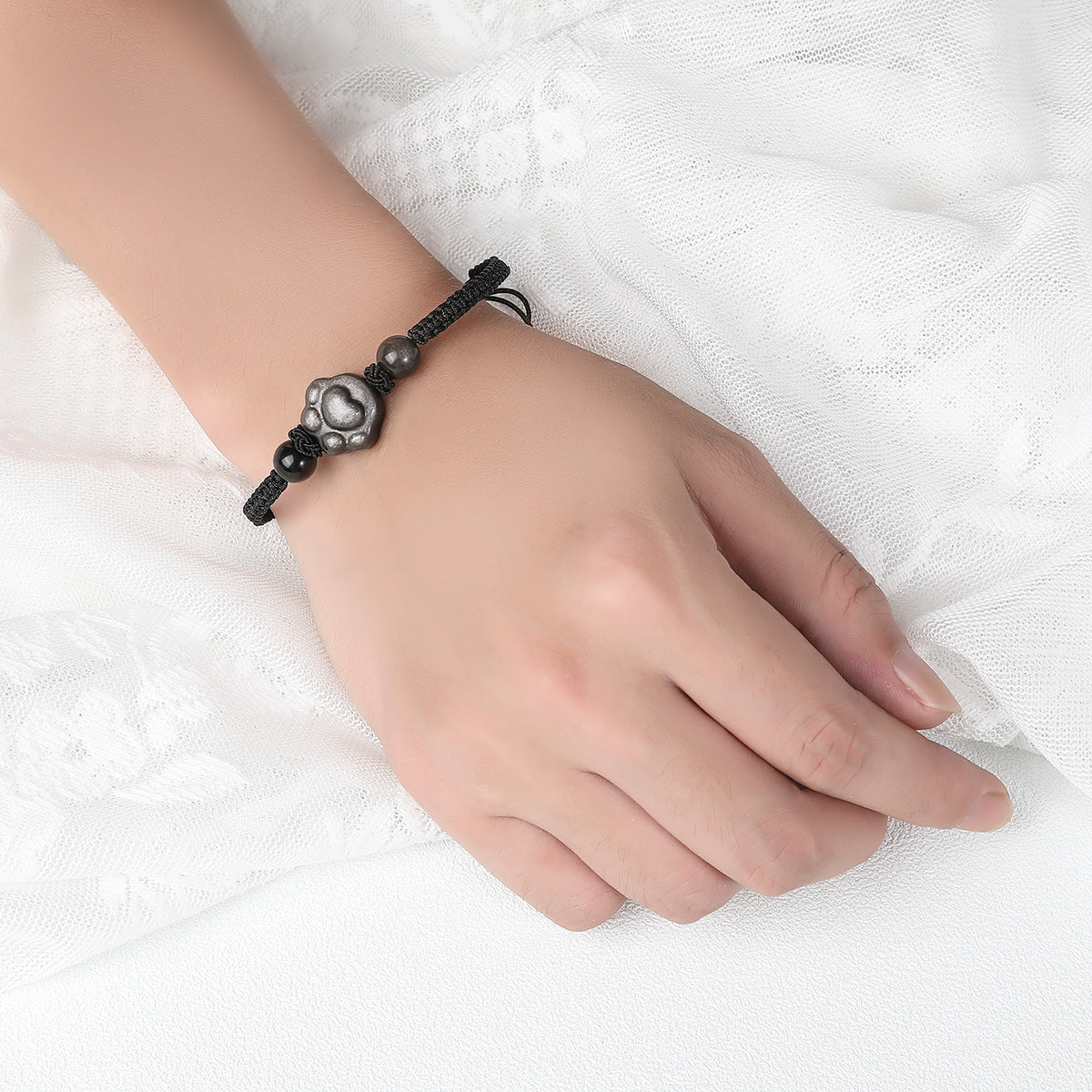 Money Attraction Cat Bracelet - Perfect Gifts For Women (Obsidian Paw)