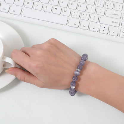 Lavender Cat's Eye Healing Bracelet - Spiritual Balance Collection
