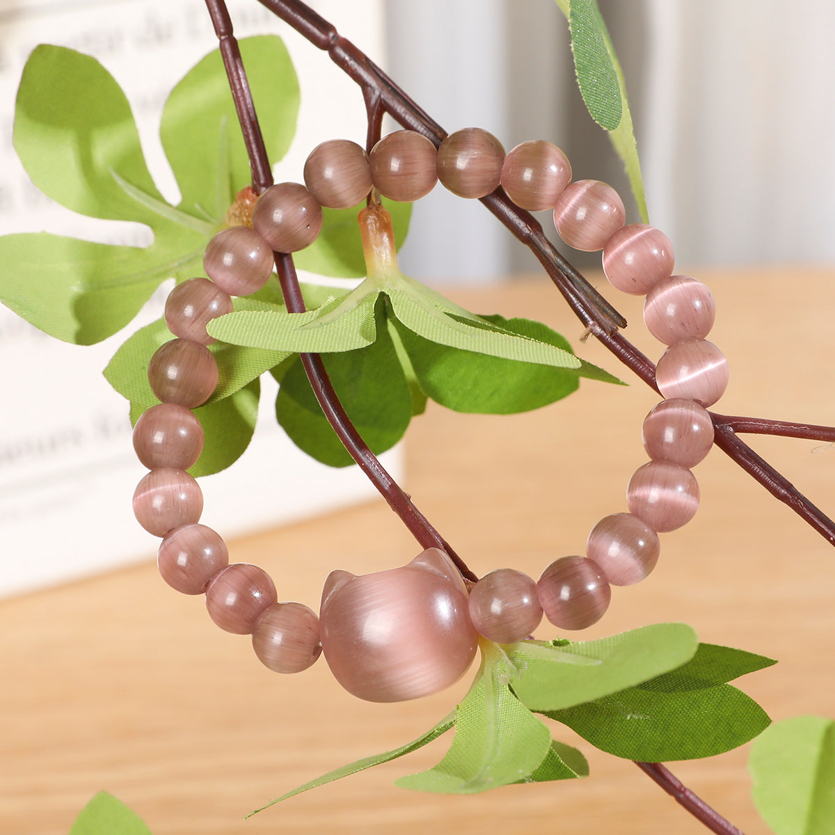 Money Attraction Cat Bracelet - Perfect Gifts For Women (Light Purple Cat Eye)