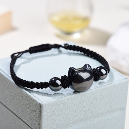 「Ultimate Fortune」-Activating Gift for Cat Lovers: Hematite Twin-Cats Wealth Vortex Set