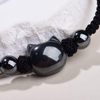 Money Attraction Cat Bracelet - Perfect Gifts For Women (Hematite)