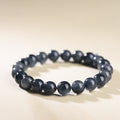 "Ocean's Whisper"- Natural Ink Blue Crystal Stretch Bracelet