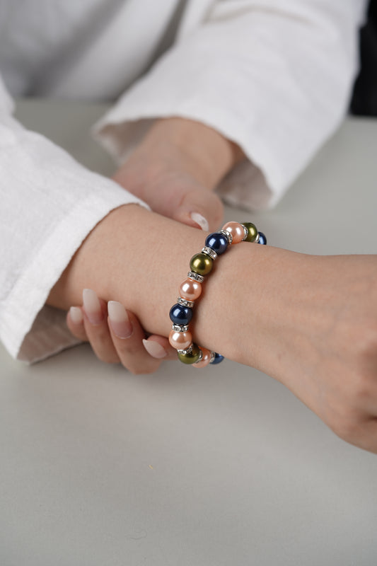 Colorful Shell Pearl Healing Bracelet - Emotional Balance Collection