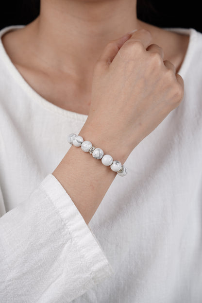 White Turquoise Healing Bracelet - Serene Skies Collection