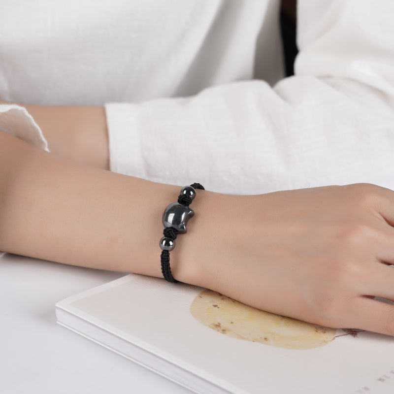 Money Attraction Cat Bracelet - Perfect Gifts For Women (Hematite)