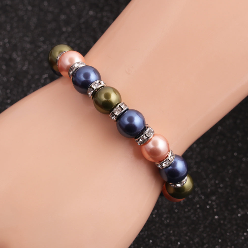 Colorful Shell Pearl Healing Bracelet - Emotional Balance Collection