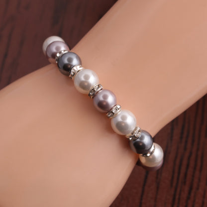Silver Shell Pearl Healing Bracelet - Emotional Balance Collection