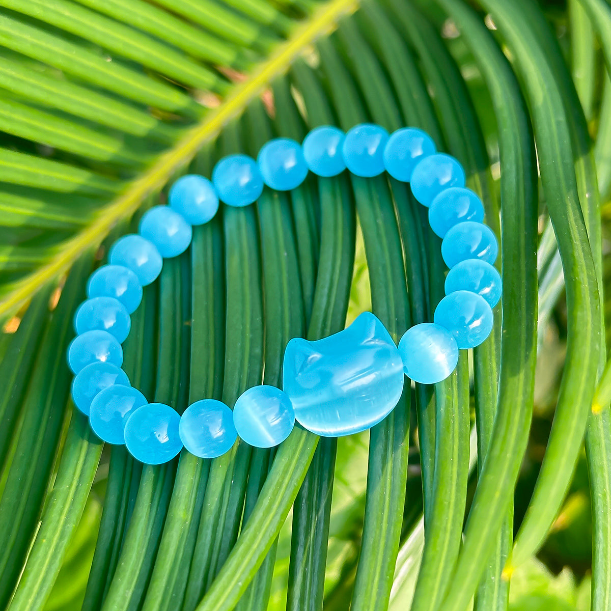 Money Attraction Cat Bracelet - Perfect Gifts For Women (Aquamarine Cat Eye)