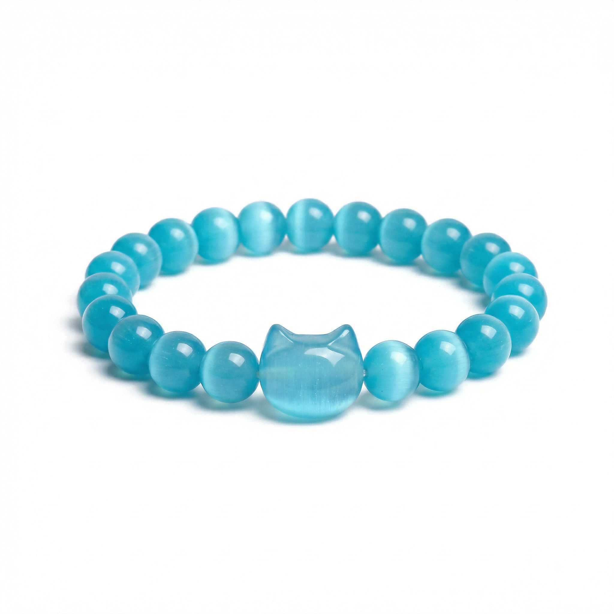 Money Attraction Cat Bracelet - Perfect Gifts For Women (Aquamarine Cat Eye)