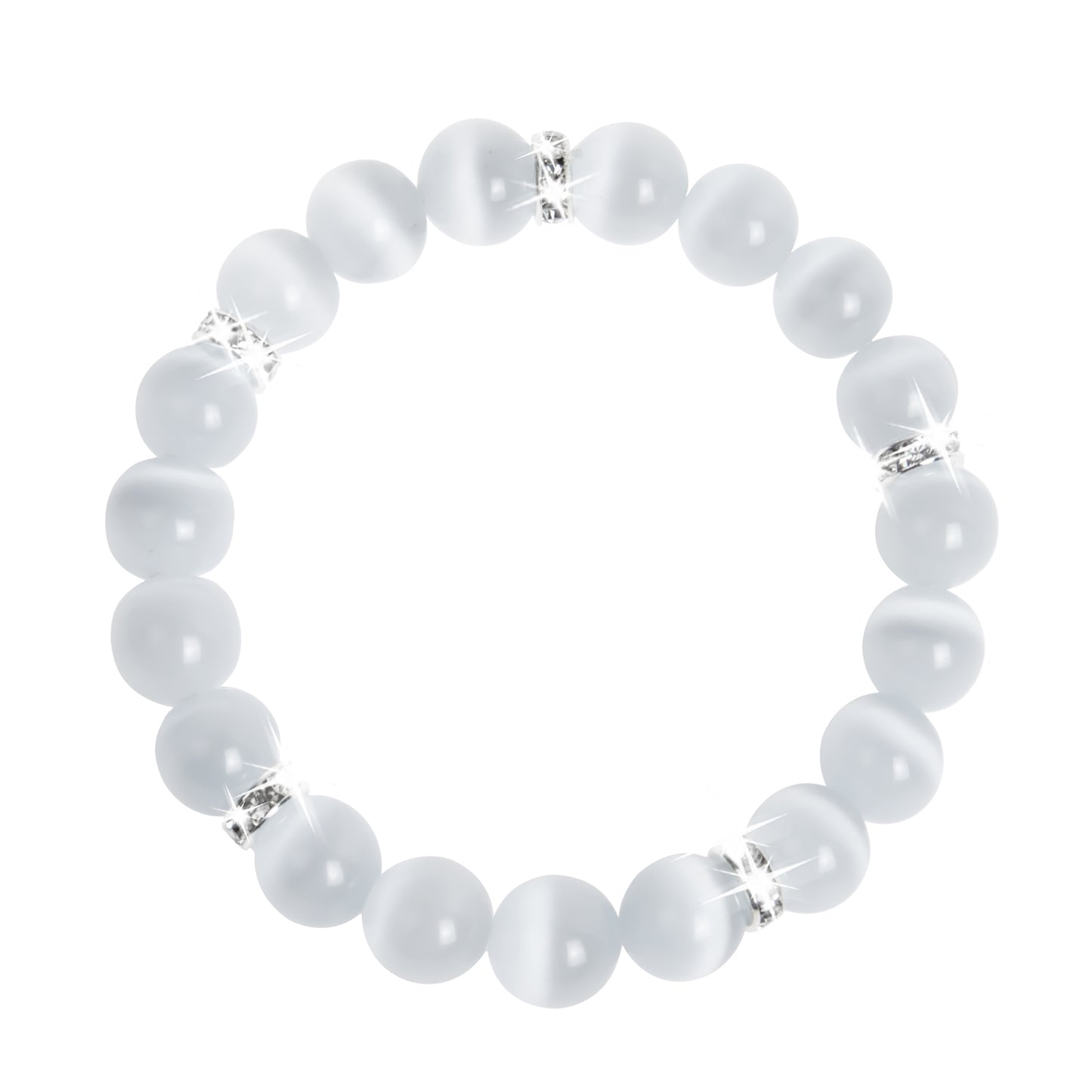 White Cat's Eye Healing Bracelet - Pure Serenity Collection