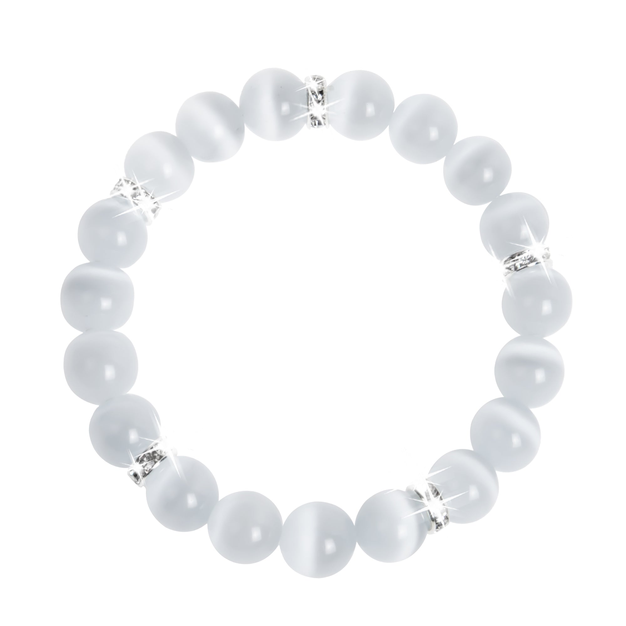White Cat's Eye Healing Bracelet - Pure Serenity Collection
