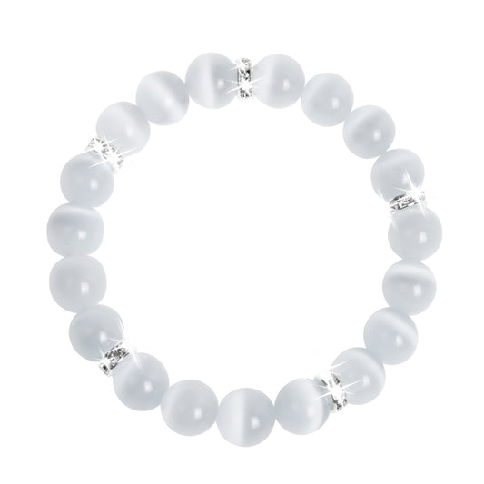 White Cat's Eye Healing Bracelet - Pure Serenity Collection