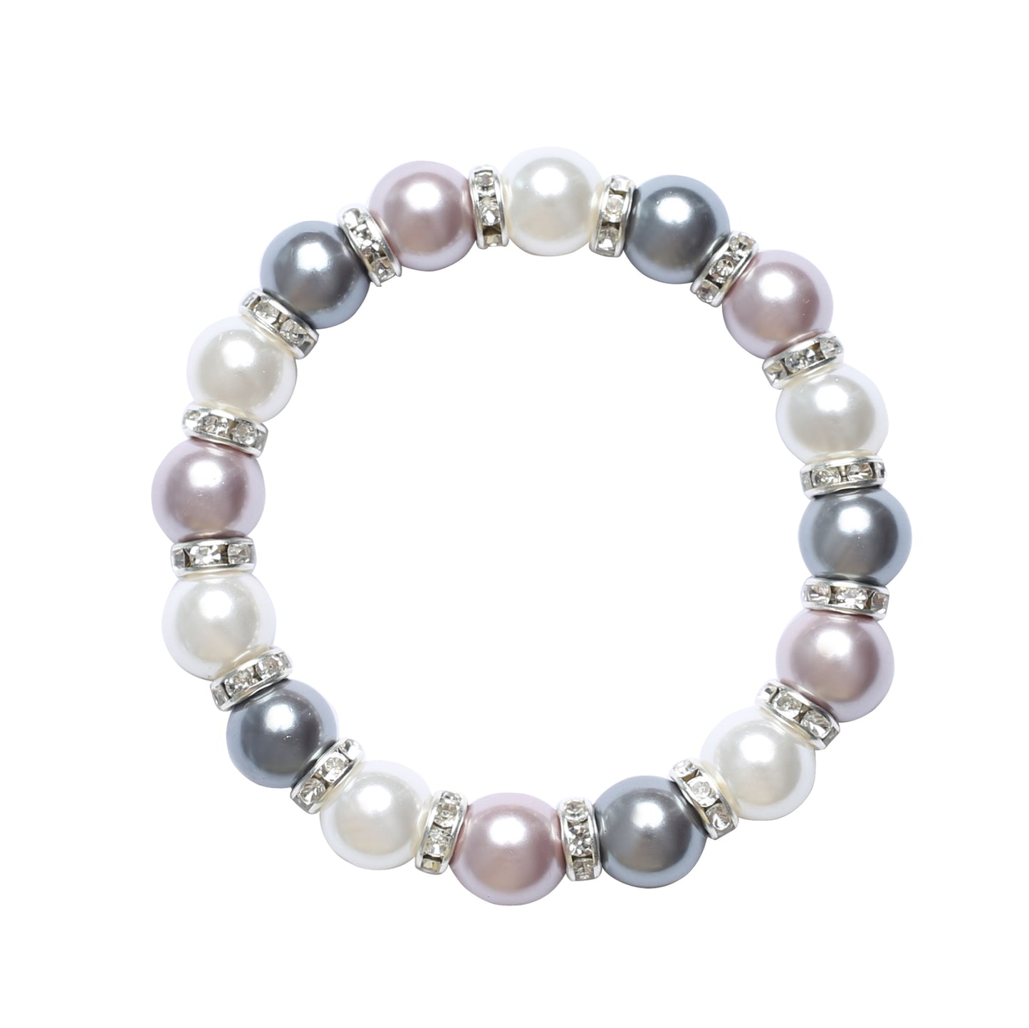 Silver Shell Pearl Healing Bracelet - Emotional Balance Collection