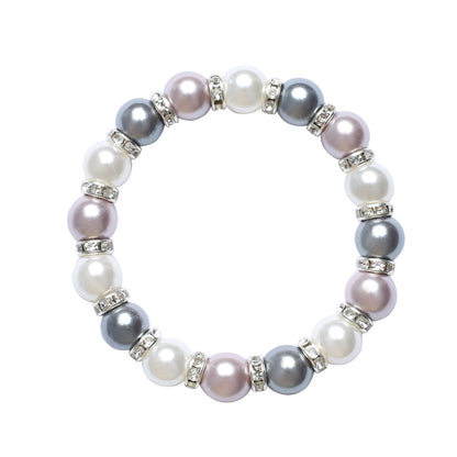 Silver Shell Pearl Healing Bracelet - Emotional Balance Collection